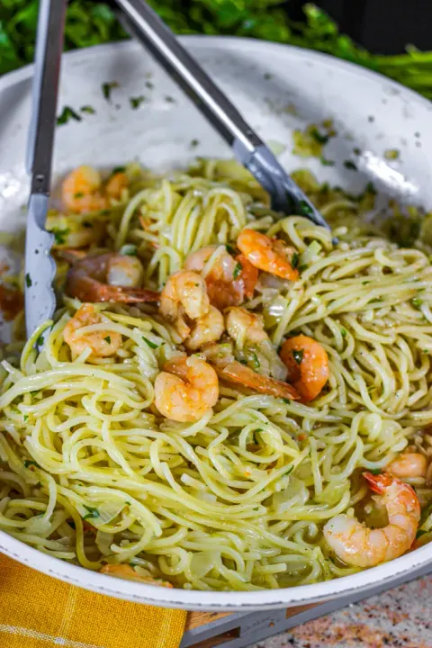 Shrimp Scampi with Spaghetti