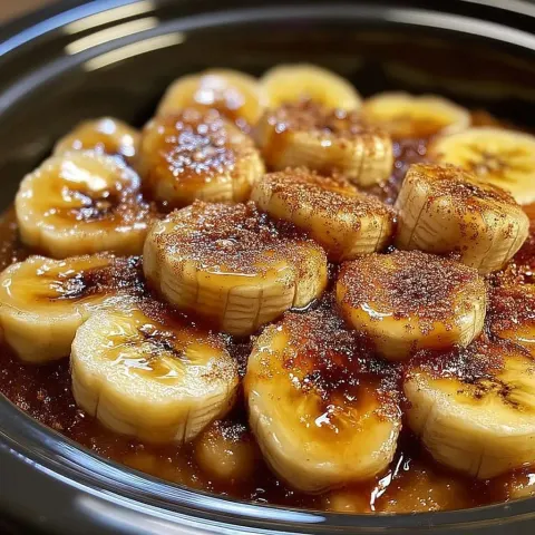 Slow Cooker 5-Ingredient Banana Foster Pudding