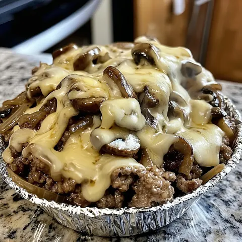 Keto Mushroom Swiss Burger Bowl – Easy Low-Carb Burger Bowl Recipe