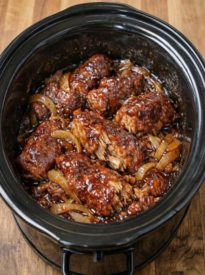 Slow Cooker BBQ Beef with Onions - Creatistory – Easy, Tested Comfort ...