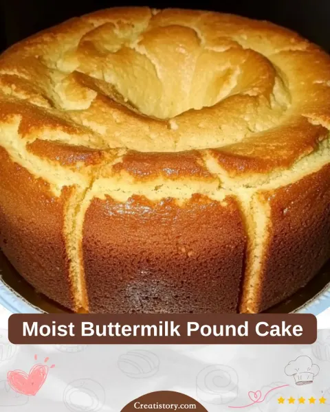 Moist Buttermilk Pound Cake (Rich, Tender & Classic Homemade Flavor)