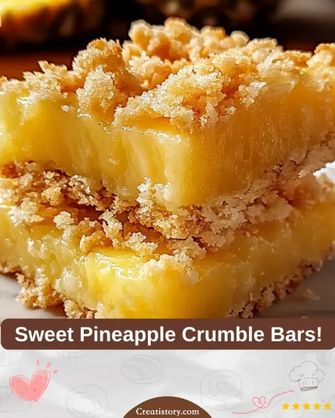 Sweet Pineapple Crumble Bars (Buttery, Tropical & Irresistibly Easy!)