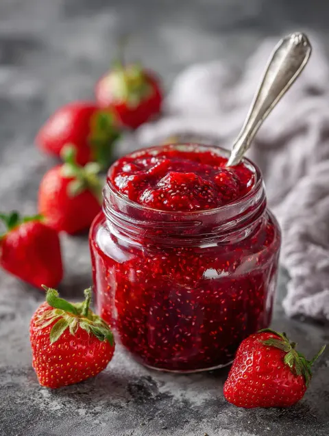 4-Ingredient Strawberry Chia Jam – Fresh, Naturally Sweet & So Easy 🍓✨