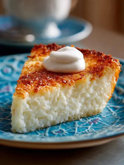Crustless Coconut Pie – Creamy, Golden & Effortlessly Delicious 🥥✨