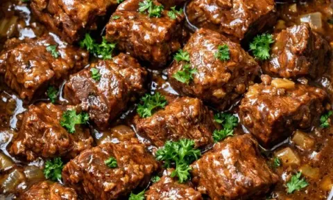 Slow Cooker Amish Beef Tips with Lemon-Lime Soda