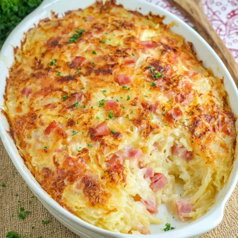 Ham Cheese Hash Brown Casserole