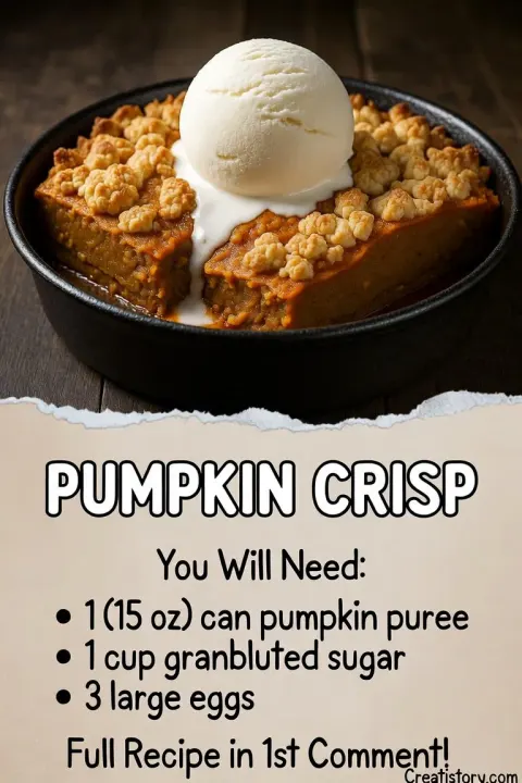 Pumpkin Crisp – The Easiest Fall Dessert Ever! 🎃🍂