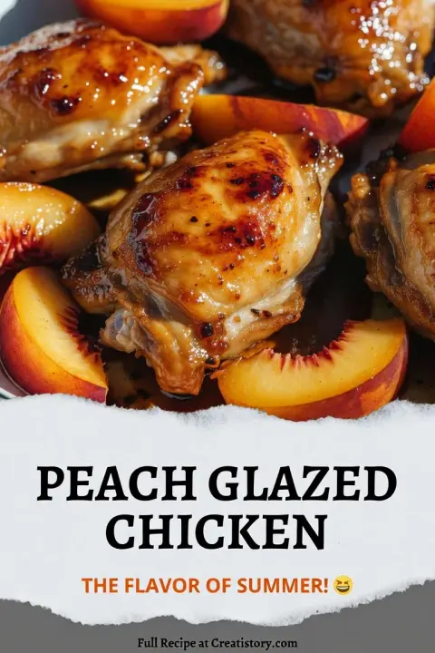 Peach Glazed Chicken Thighs 🍑🍗 (Trend: Summer Fruit Glaze)