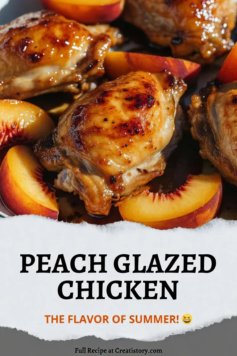 Peach Glazed Chicken Thighs 🍑🍗 (Trend: Summer Fruit Glaze)