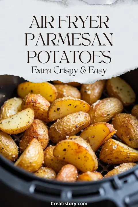Air Fryer Garlic Parmesan Potatoes (The Perfect Side)