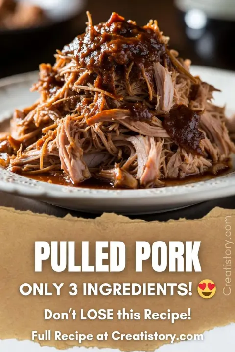 3-Ingredient Slow Cooker Pulled Pork 🍖