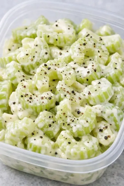 Creamy Celery Salad (Easy 4-Ingredient Recipe)