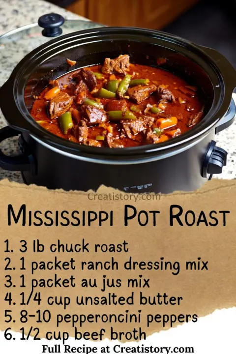 Slow Cooker Mississippi Pot Roast