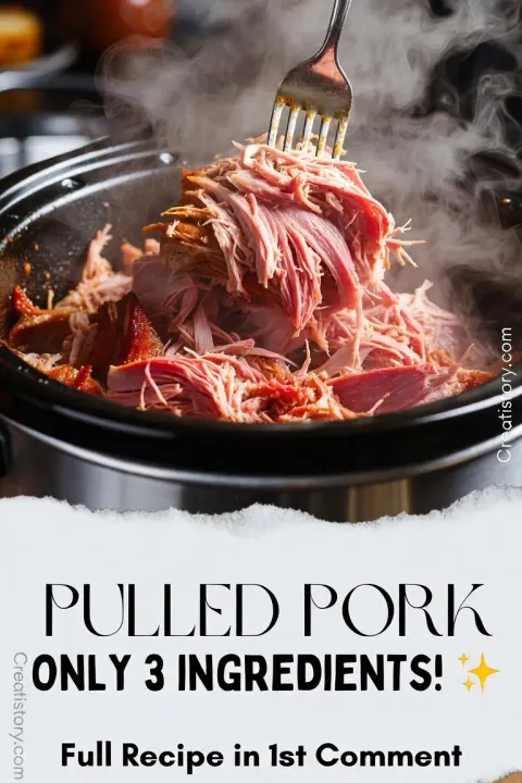 3-Ingredient Slow Cooker Pulled Pork 🍖