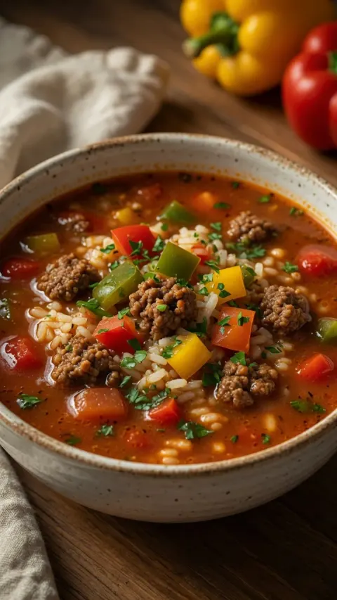 Stuffed Bell Pepper Soup