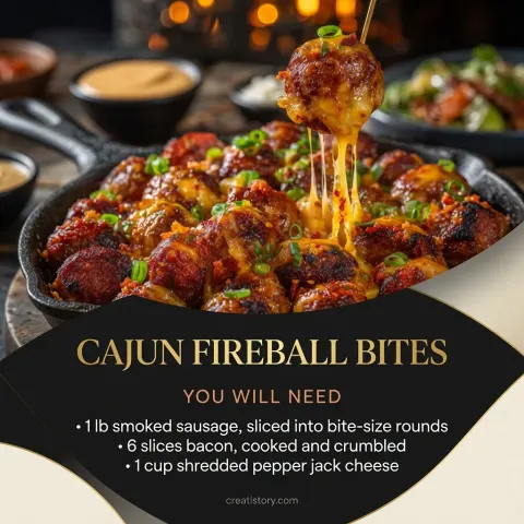 🌶️ Cajun Fireball Bites 🥓🧀