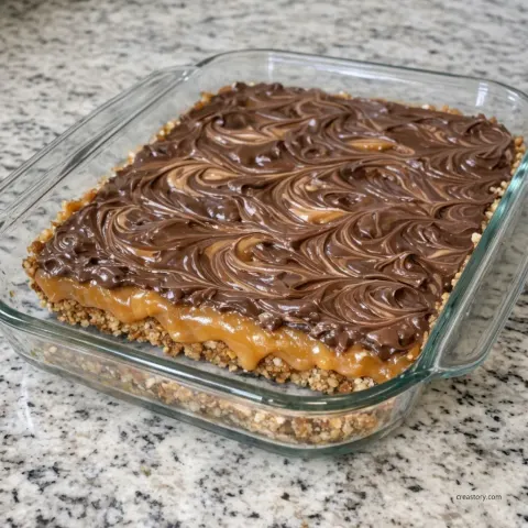 4-Ingredient Caramel Pretzel Bars