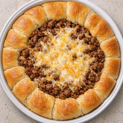 Cheesy Taco Crescent Pie