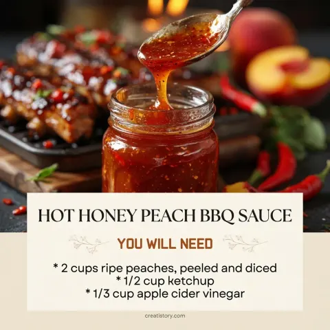 🔥 Hot Honey Peach BBQ Sauce 🍯🥩