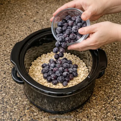 Slow Cooker Amish Blueberry Oatmeal