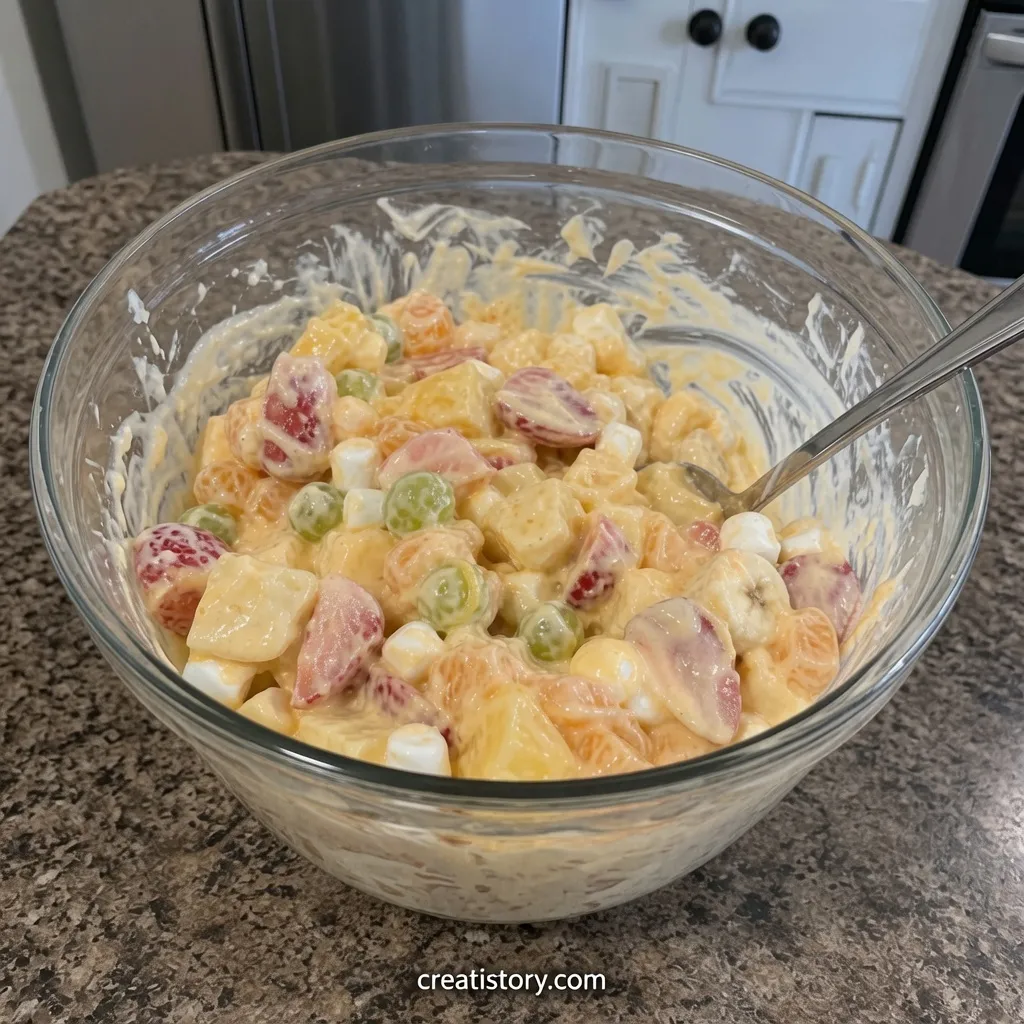 Orange Cream Fruit Salad 🍊🍍✨