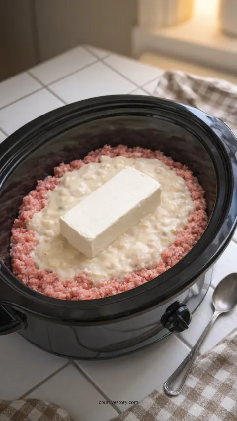 Slow Cooker Amish Cream Cheese Beef and Noodles 🥩🍜