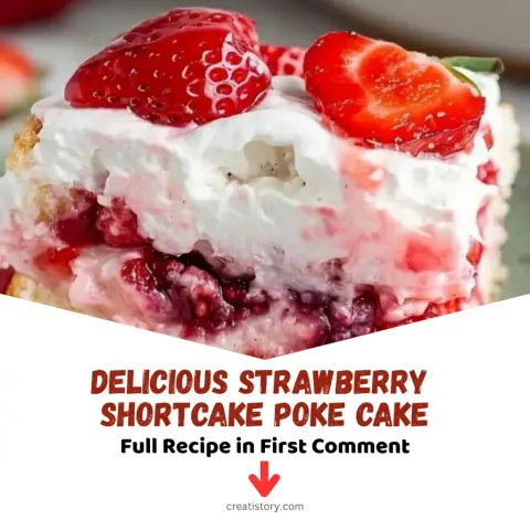 Delicious Strawberry Shortcake Poke Cake Recipe