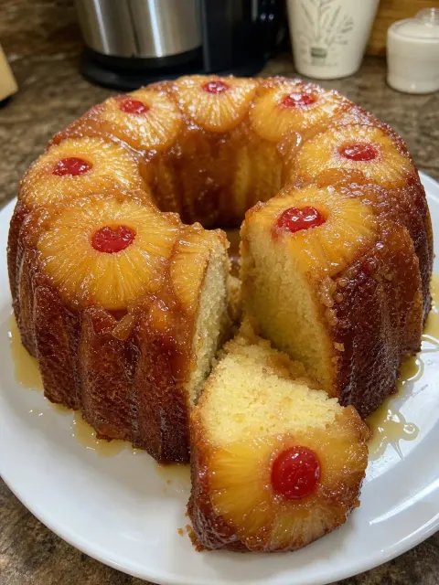Pineapple Upside Down Bundt Cake 🍍🍰