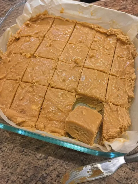 Peanut Butter Microwave Fudge 🥜🍬
