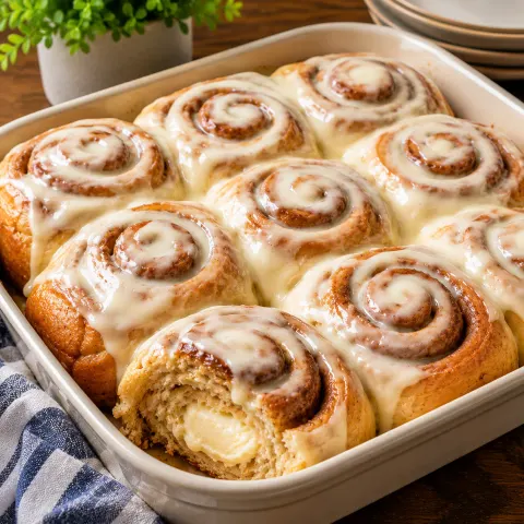 Cream Cheese-Filled Cinnamon Rolls 🥐🍬