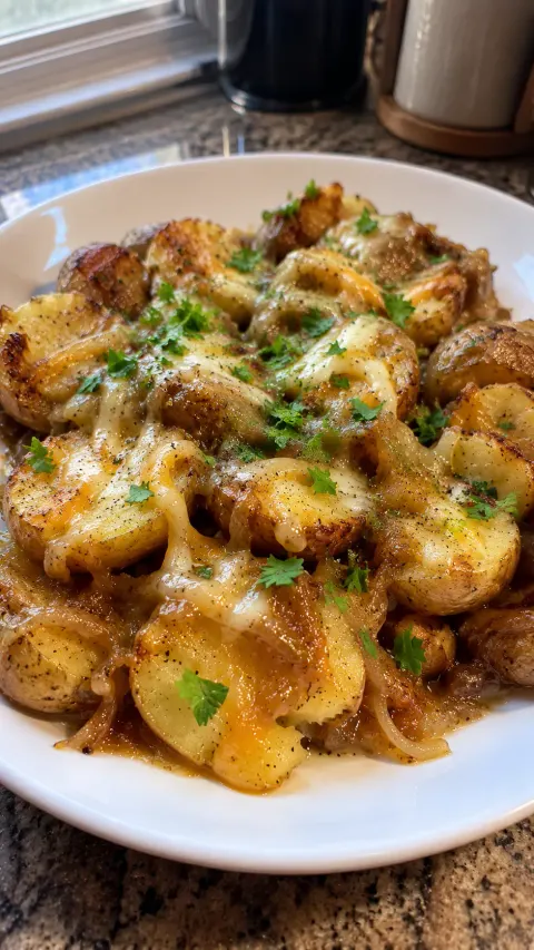 Slow Cooker Onion Butter Potatoes