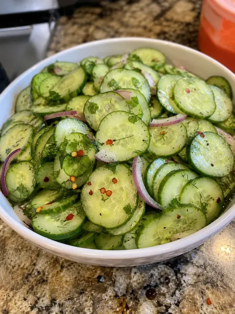 Fresh and Crunchy Cucumber Salad