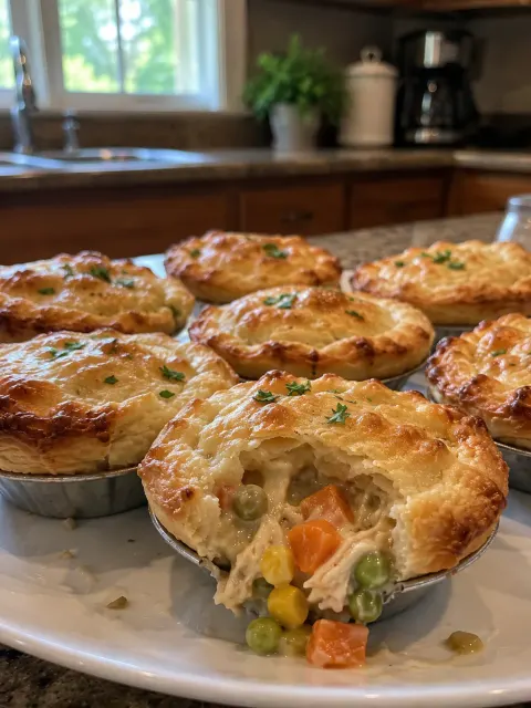 Mini Chicken Pot Pies Recipe 🥧🐔