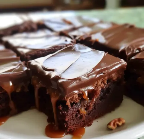 Easy Texas Turtle Sheet Cake 🍫🥜🍰