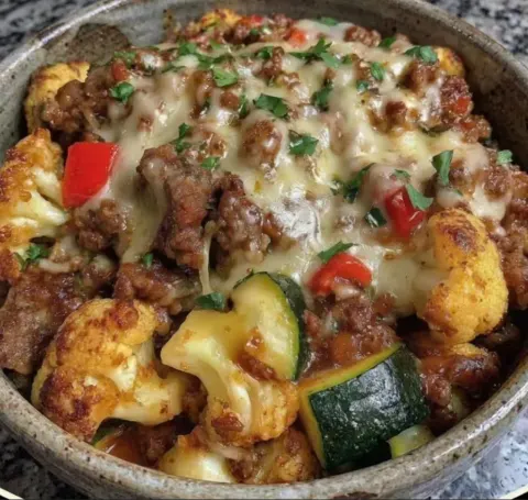 Cheesy Taco Zucchini Skillet: The Ultimate Low-Carb One-Pan Meal with Melted-Cheese Excellence 🌮🥒🧀
