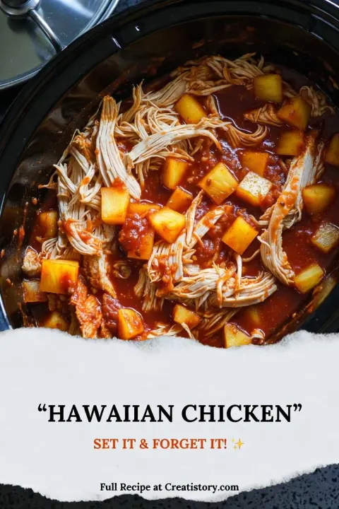 Slow Cooker Hawaiian Chicken 🍍🍗