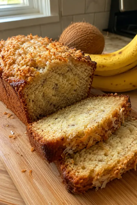 Coconut Banana Bread 🥥🍌