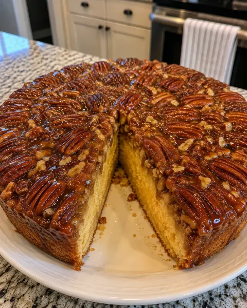 Pecan Upside Down Cake Recipe 🍰🌰