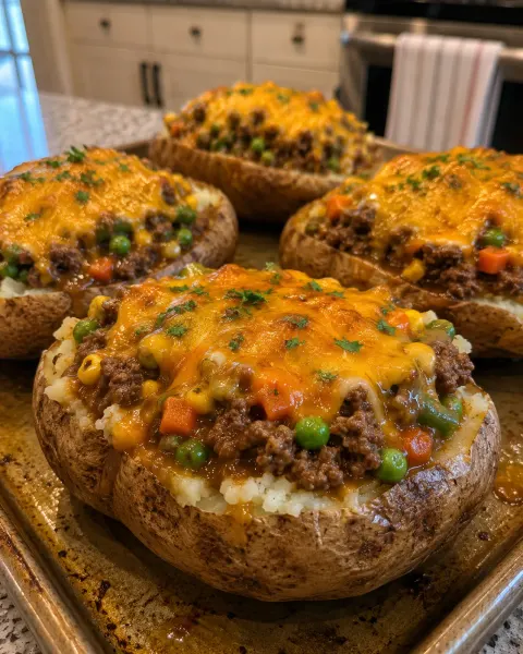 Shepherd’s Pie Baked Potato 🥔🥩🧀