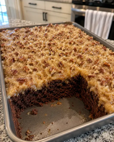 German Chocolate Sheet Cake 🍫🥥🌰