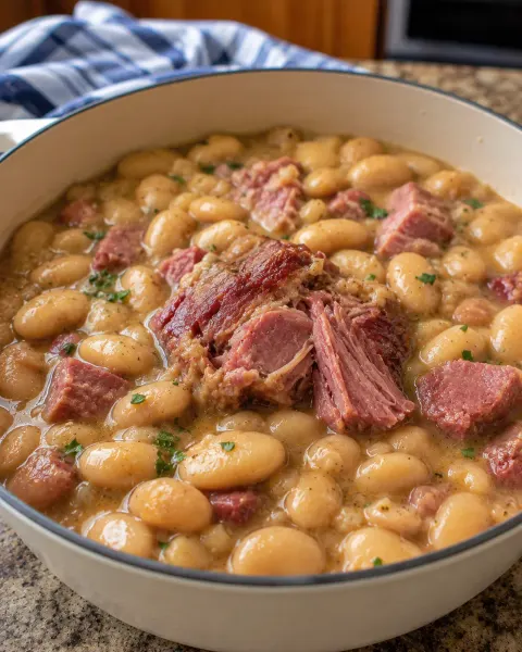 3-Ingredient Butter Beans and Ham Hock 🫘🥓