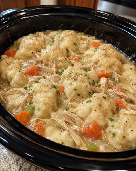 Crockpot Chicken and Dumplings 🥣🍗