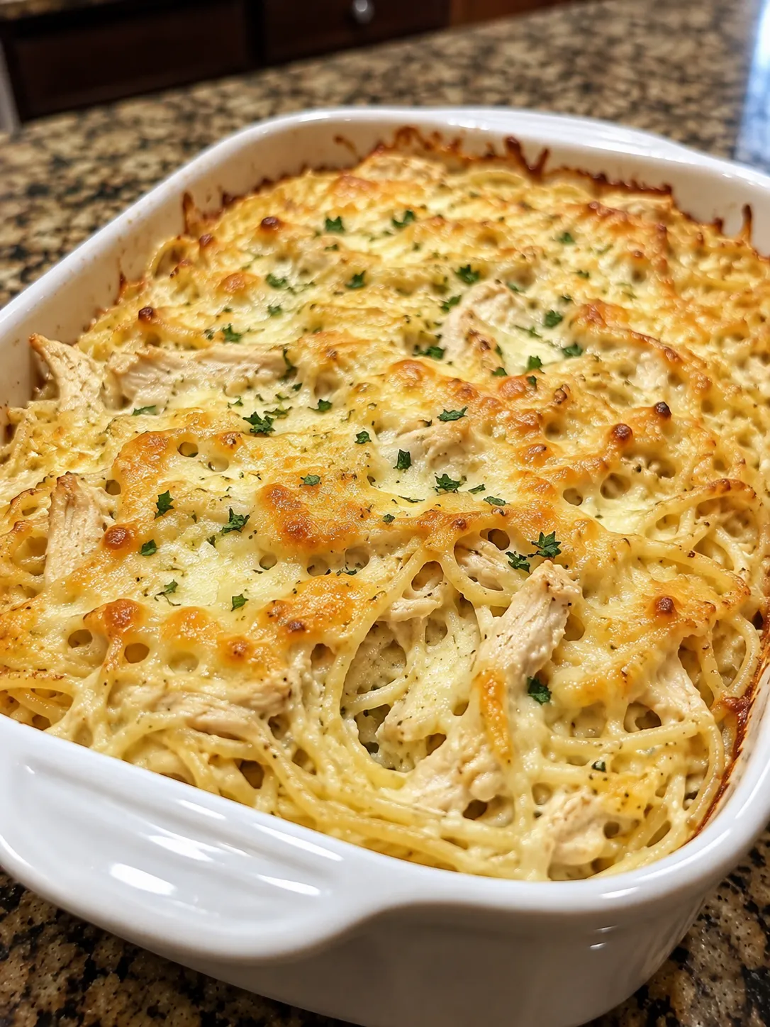Oven-Baked 4-Ingredient Chicken Tetrazzini 🍗🍝🧀
