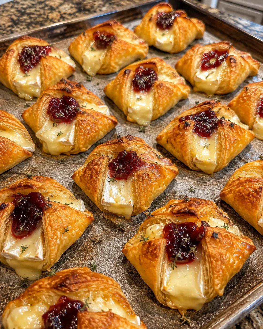 Oven Baked 3-Ingredient Crescent Brie Bites 🥐🧀🍯