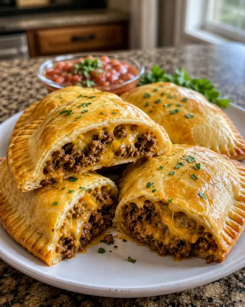 Cheesy Beef Taco Pockets